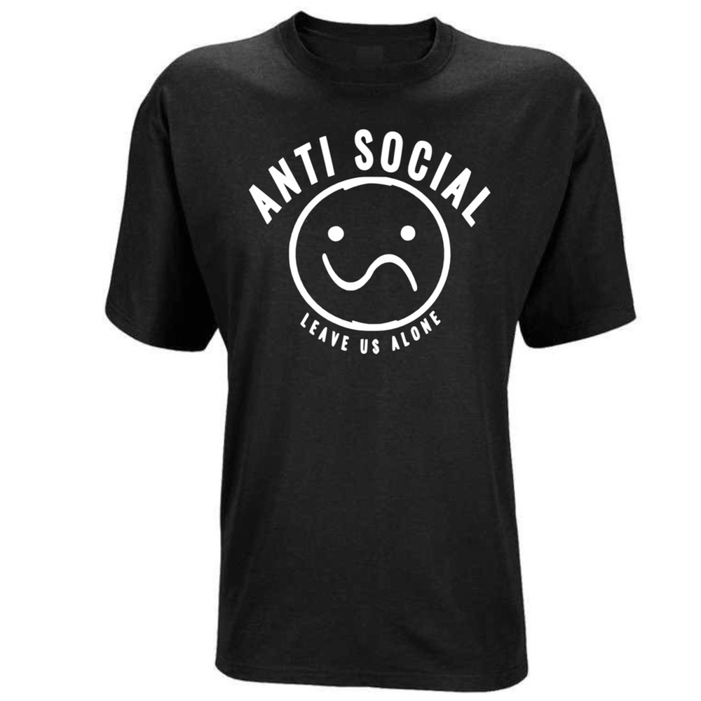Antisocial Meh Face Graphic Tee